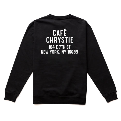 Café Chrystie heavyweight crewneck sweater Black