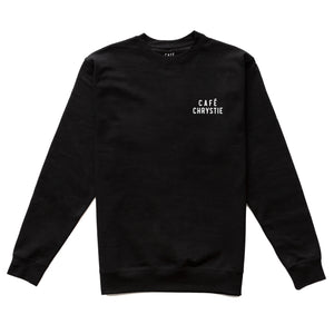 Café Chrystie heavyweight crewneck sweater Black