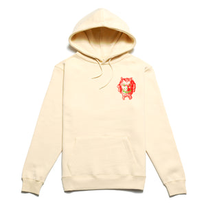 Demon Smile logo hoodie_Cream