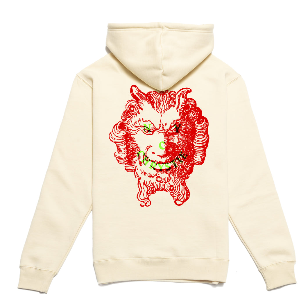 Demon Smile logo hoodie_Cream