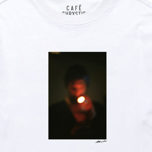 Pep Kim artist T-shirt "A smoker" - White