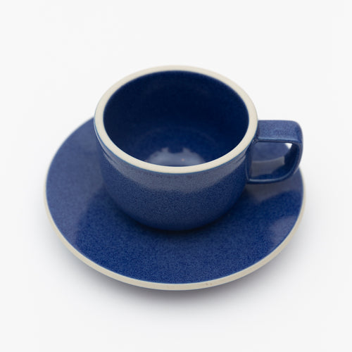 Sasaki coffee cup & saucer designed by Massimo Vignelli_Kobalt Blue