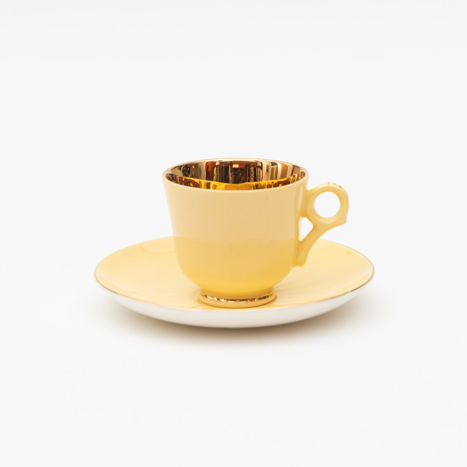 Load image into Gallery viewer, Espresso cup &amp; saucer_Type 02_Baby Yellow