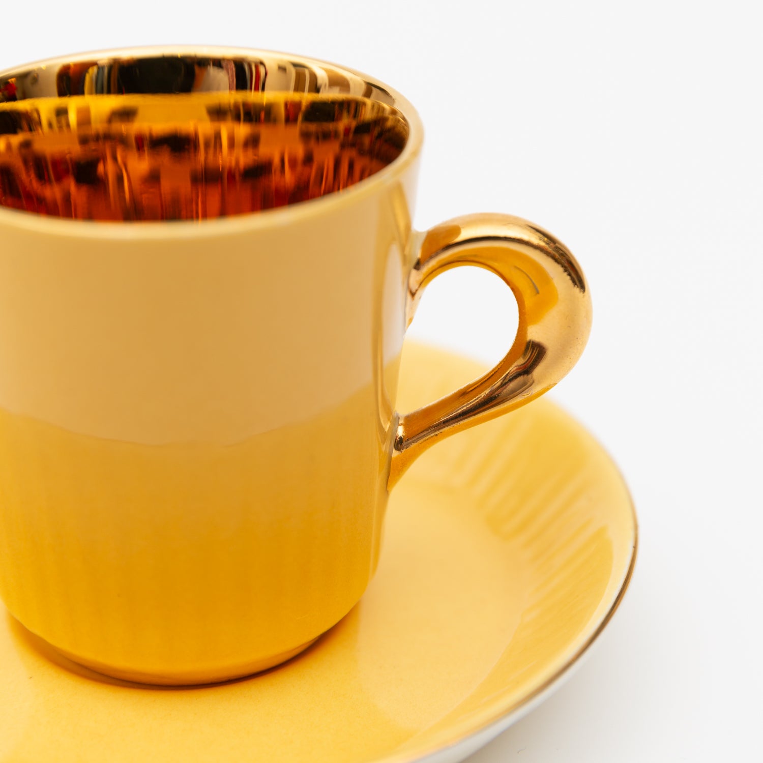 Load image into Gallery viewer, Espresso cup &amp; saucer_Type 01_Yellow