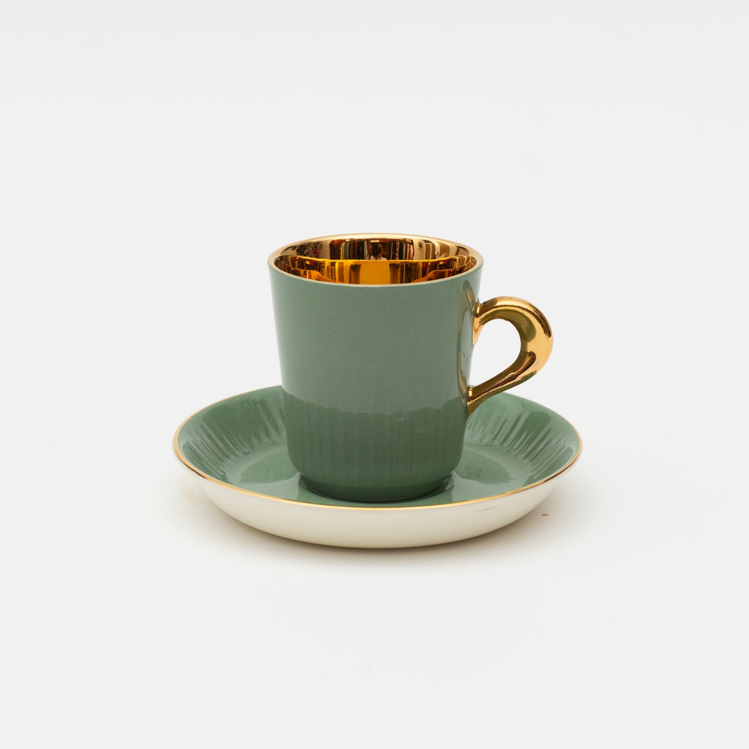 Load image into Gallery viewer, Espresso cup &amp; saucer_Type 01_Dark Pistachio