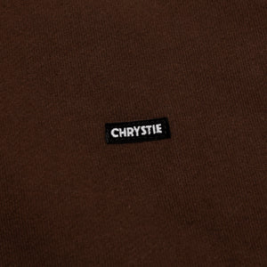 Chrystie staple line OG logo patch hoodie_Brown