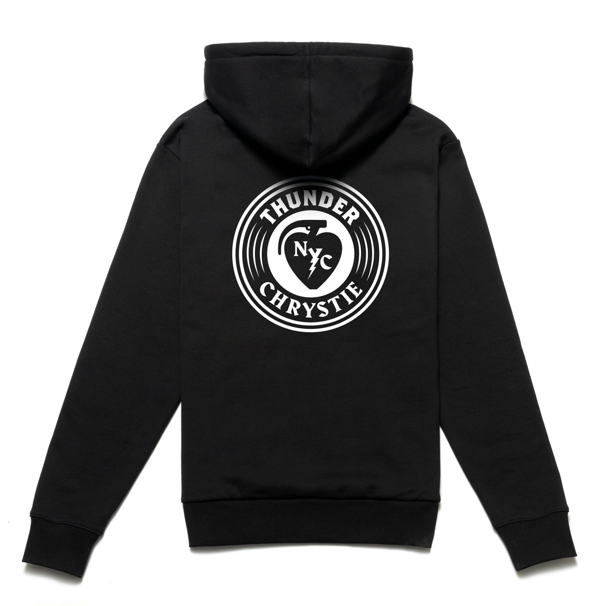 Load image into Gallery viewer, Chrystie x Thunder Circle Logo Hoody BLACK