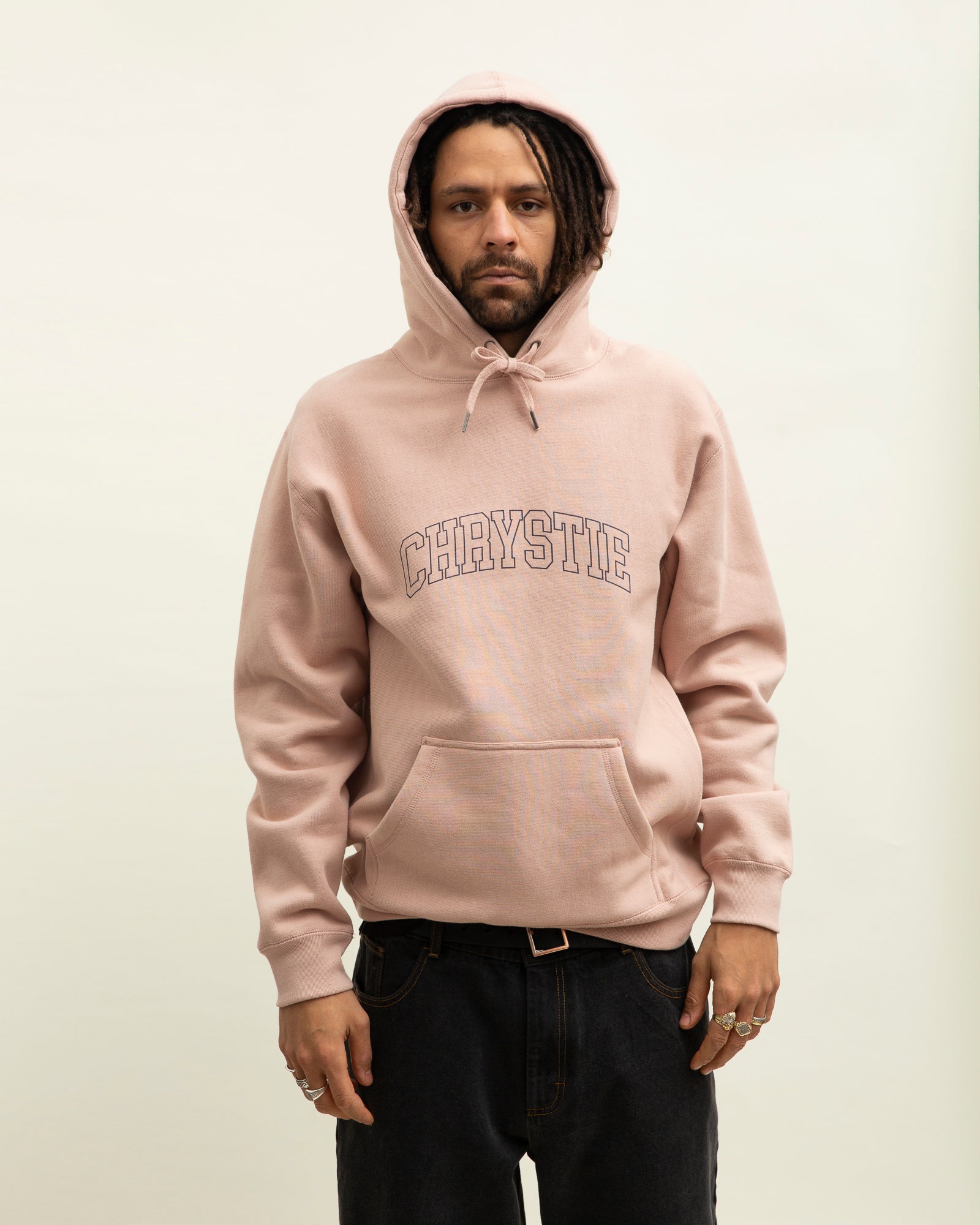 Load image into Gallery viewer, Collegiate Logo Pullover Hoodie DUSTY PINK