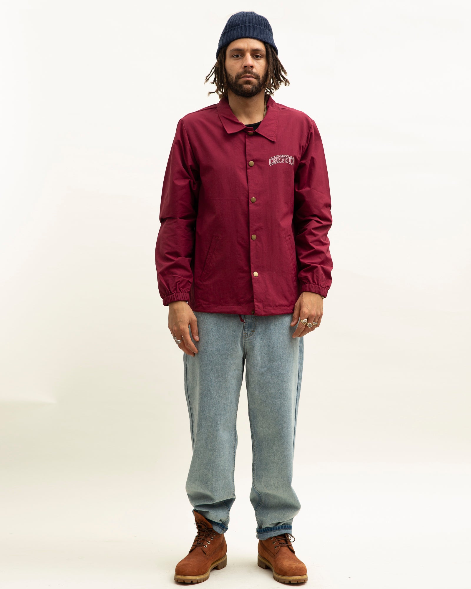 Load image into Gallery viewer, Collegiate Coach Jacket BURGUNDY