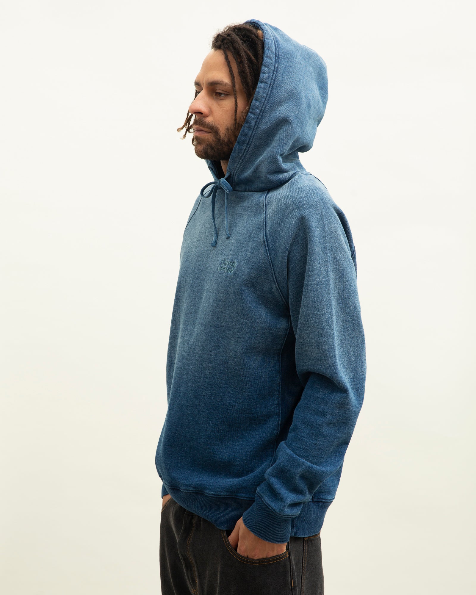 Load image into Gallery viewer, Classic Logo Hoodie INDIGO DYED